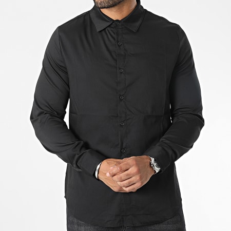 Frilivin - Camisas Manga Larga Negro