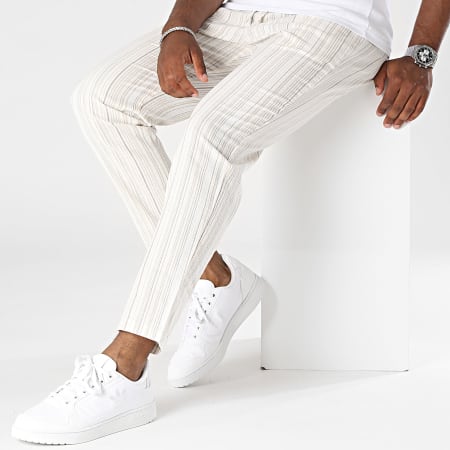 Frilivin - Pantaloni a quadri beige