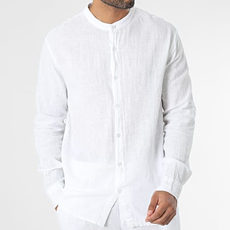 Frilivin - Set camicia e pantaloni bianchi a maniche lunghe