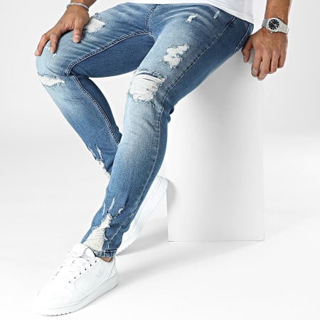 Ikao - Jeans regolari in denim blu