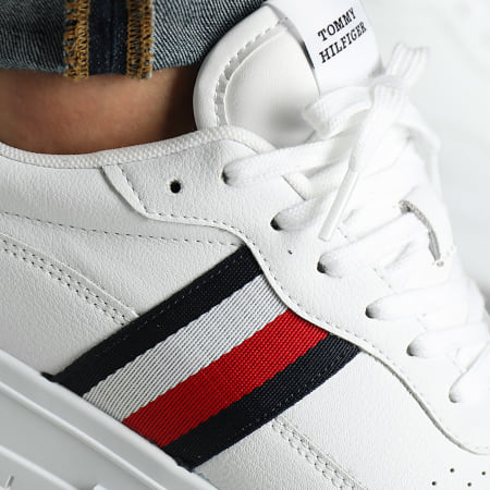 Tommy Hilfiger - Sneakers Supercup Leather Stripes 4824 Bianco
