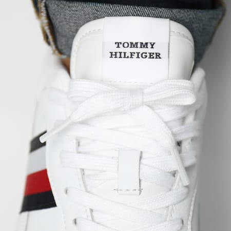 Tommy Hilfiger - Supercup Piel Rayas 4824 Zapatillas blancas