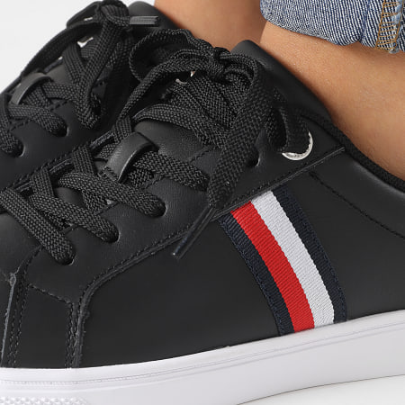 Tommy Hilfiger - Sneakers donna Essential Stripes Court 7449 Nero