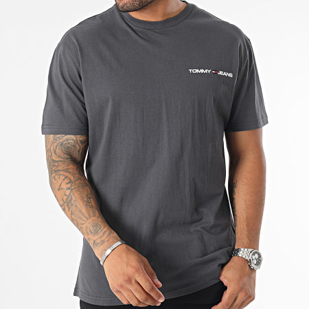 Tommy Jeans - Tee Shirt Classic Linear 6878 Gris Anthracite