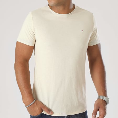 Tommy Jeans - Tee Shirt Slim Jaspe 9586 Beige