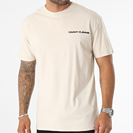 Tommy Jeans - Tee Shirt Classic Linear 6878 Beige