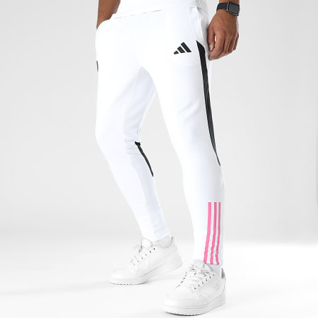Adidas Sportswear - Juventus HZ5044 Pantaloni da jogging bianchi a banda sottile
