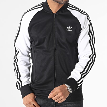 Adidas Originals - Veste Zippée A Bandes SST IK7025 Noir Blanc
