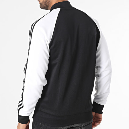 Adidas Originals - SST IK7025 Giacca con zip a righe bianche e nere