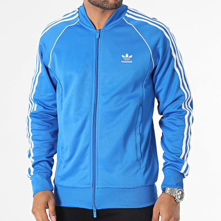 Adidas Originals - SST IL2493 Chaqueta azul a rayas con cremallera