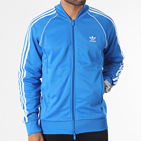 Adidas Originals - SST IL2493 Chaqueta azul a rayas con cremallera