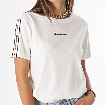 Champion - Tee Shirt A Bandes Femme 116654 Blanc