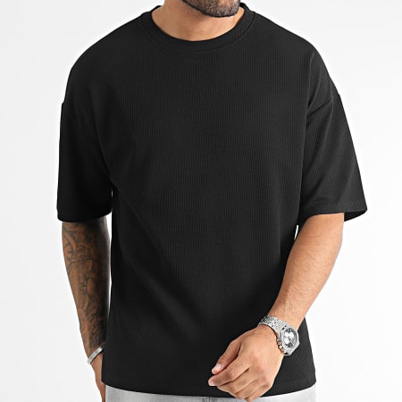 LBO - Lote De 2 Camisetas Texturizadas Waffle Grande 0421 Negro Beige