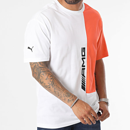 Puma - AMG Statement Camiseta 621191 Blanco Naranja