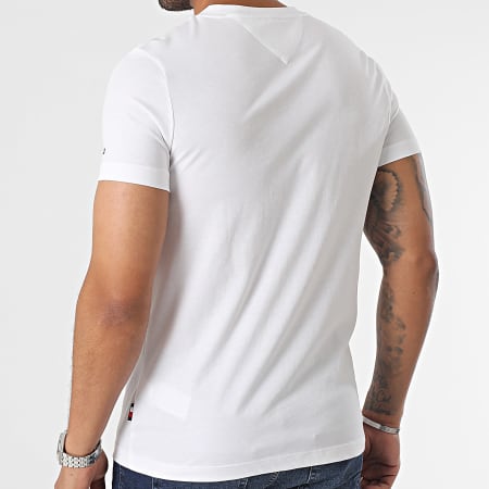 Tommy Hilfiger - Tee Shirt Slim Monotype Roundle Blanc