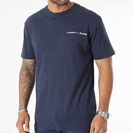 Tommy Jeans - Tee Shirt Classic Linear 6878 Bleu Marine