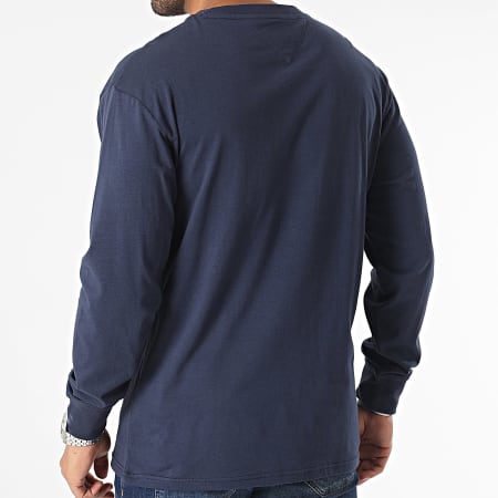 Tommy Jeans - Tee Shirt Manches Longues Classic Linear 6879 Bleu Marine