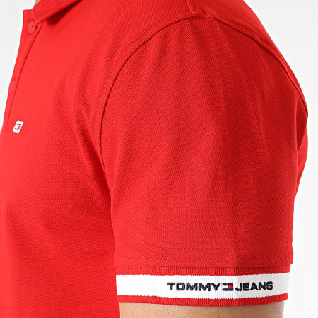 Tommy Jeans - Polo clásico lineal de manga corta 7282 Rojo