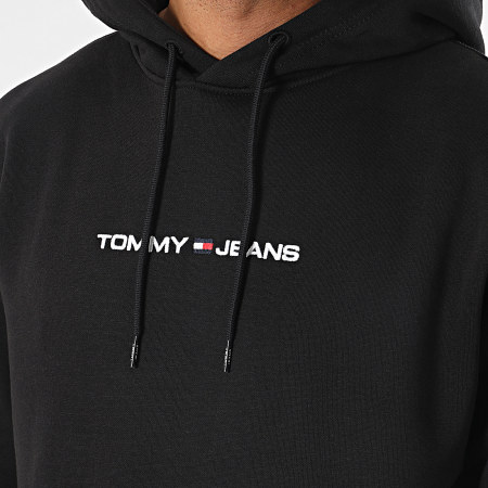Tommy Jeans - Regular Linear Hoodie 8130 Negro