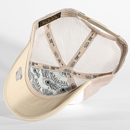 Von Dutch Casquette Trucker Baker Beige Blanc LaBoutiqueOfficielle von-dutch-casquette-trucker-baker-beige-blanc-laboutiqueofficielle