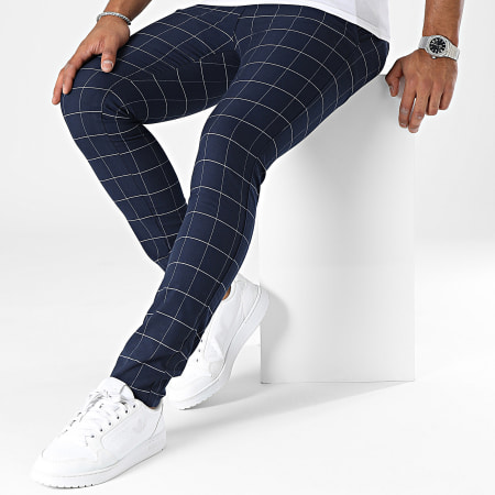 Classic Series - Pantaloni a quadri blu navy