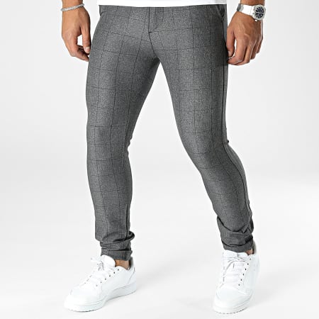 Classic Series - Pantalones a cuadros gris marengo