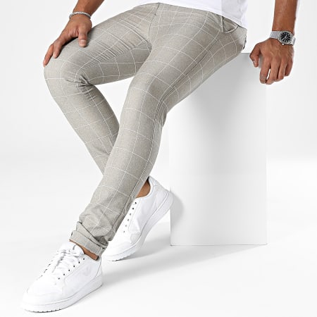 Classic Series - Pantaloni a quadri beige