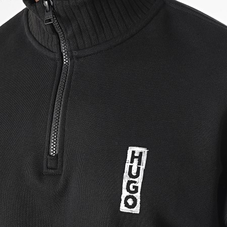 HUGO - Top con collo a zip 50494188 Nero