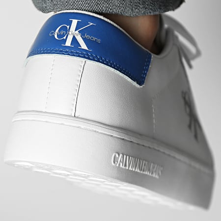 Calvin Klein - Baskets Classic Cupsole Laceup Low 0491 Bright White Lapis Blue