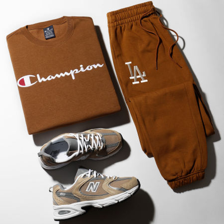 Champion - Felpa con cappuccio marrone