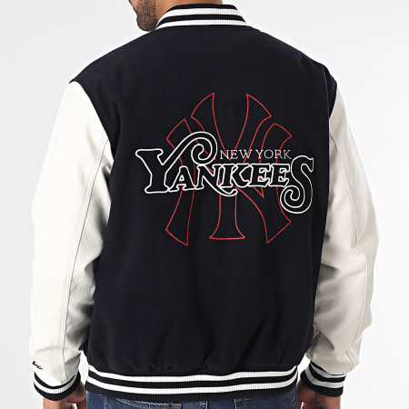 New Era - Giacca Teddy MLB Lifestyle Varsity New York Yankees 60416308 Blu Navy Bianco