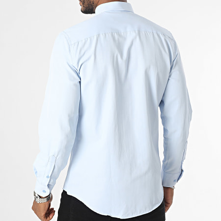 Mackten - Camisa de manga larga azul cielo