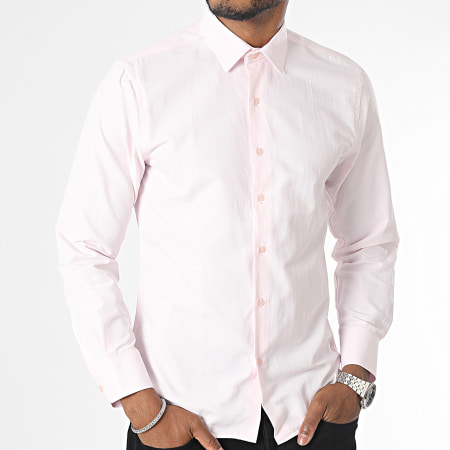 Mackten - Camisa rosa de manga larga