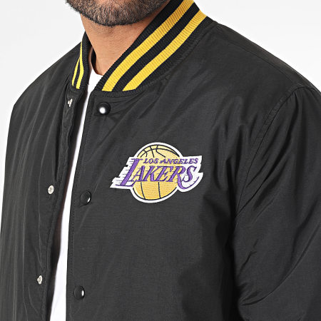 New Era - Los Angeles Lakers Team Script Chaqueta Bomber 60416334 Negro Amarillo