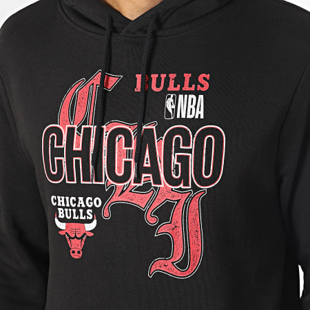 New Era - Sudadera con capucha NBA Team Graphic Chicago Bulls 60416349 Negro