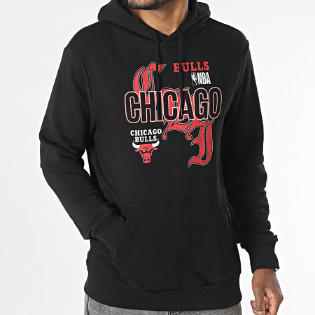 New Era - Sudadera con capucha NBA Team Graphic Chicago Bulls 60416349 Negro