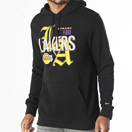 New Era - Sudadera con capucha NBA Team Graphic Los Angeles Lakers 60416350 Negro