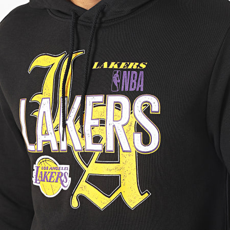 New Era - Felpa con cappuccio NBA Team Graphic Los Angeles Lakers 60416350 Nero