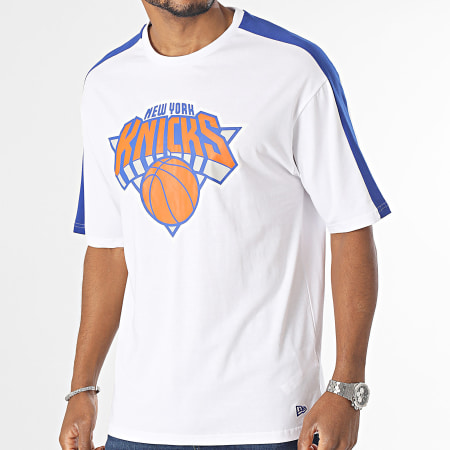 New Era - NBA Colour Block New York Knicks T Shirt 60416312 Bianco