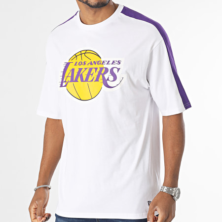 New Era - Tee Shirt A Bandes NBA Colour Block Los Angeles Lakers 60416360 Blanc