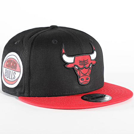 New Era - Casquette Snapback 9Fifty Contrast Side Patch Chicago Bulls Noir Rouge