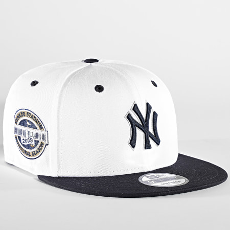 New Era - Casquette Snapback 9Fifty White Crown Patch New York Yankees Blanc Bleu Marine