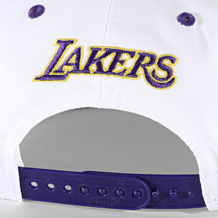 New Era - Casquette Snapback 9Fifty White Crown Patch Los Angeles Lakers Blanc Violet