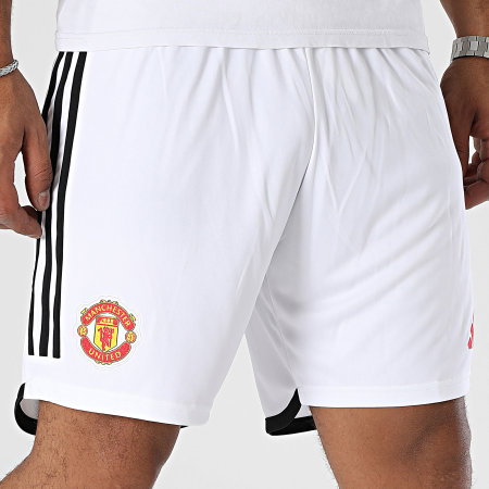 Adidas Sportswear - Short Jogging A Bandes Manchester United HR3678 Blanc