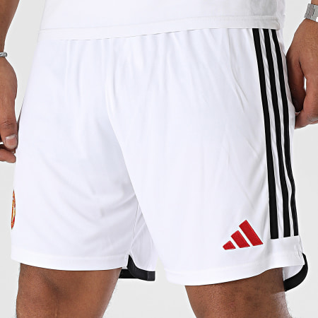 Adidas Performance - Manchester United HR3678 Pantalón corto de chándal con banda blanca