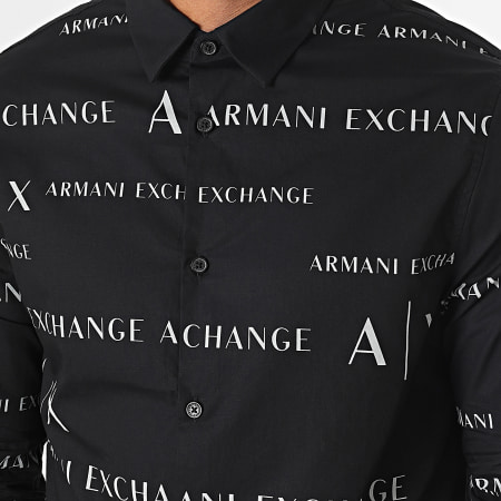 Armani Exchange - Camicia a maniche lunghe 6RZC17-ZNXLZ Nero