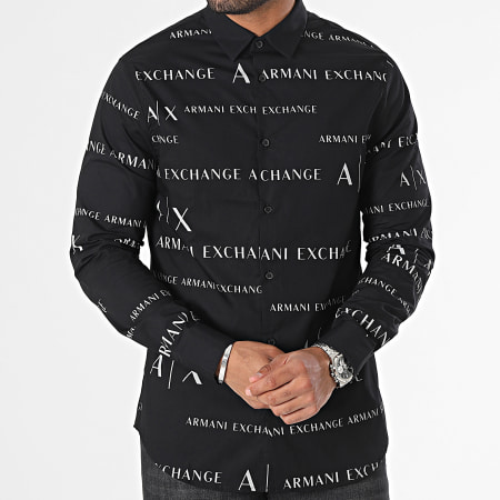Armani Exchange - Camicia a maniche lunghe 6RZC17-ZNXLZ Nero