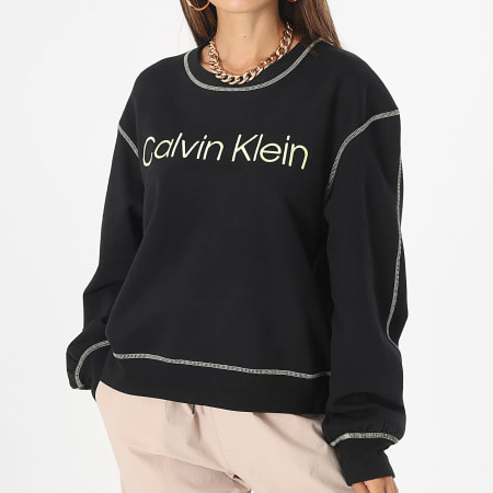 Calvin Klein - Felpa girocollo da donna QS7012E Nero