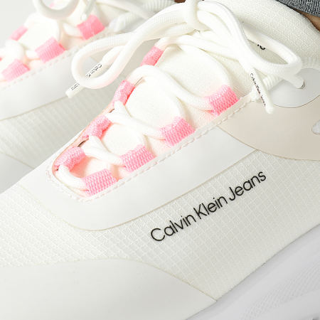 Calvin Klein - Baskets Femme Runner Laceup Mesh 1215 Brigh White Creamy White