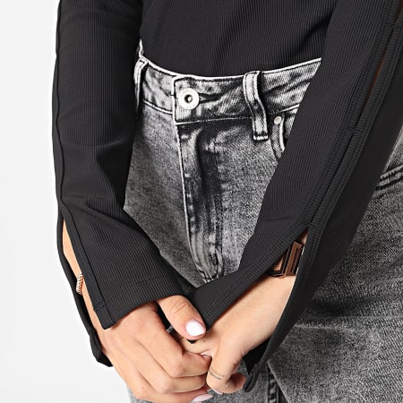 Calvin Klein - Tee Shirt Manches Longues Col Roulé Femme 2014 Noir